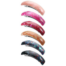 (Floral style) Elegant Hair Clip Ponytail Barrette Sweet Flat Clip Hairpin Christmas Elegant Hair Clip for Bunches Black model 1