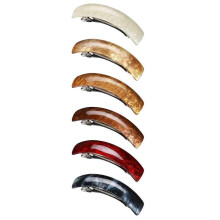 (6 colors mixed) Elegant Hair Clip Ponytail Barrette Sweet Flat Clip Hairpin Christmas Elegant Hair Clip for Bunches Black model 1