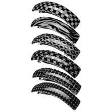 (Black model 1) Elegant Hair Clip Ponytail Barrette Sweet Flat Clip Hairpin Christmas Elegant Hair Clip for Bunches Black model 1