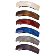(Fluorescent Terms) Elegant Hair Clip Ponytail Barrette Sweet Flat Clip Hairpin Christmas Elegant Hair Clip for Bunches Black model 1