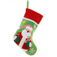 (D) Christmas Stockings Kid Gift Candy Bag 17Inches Stocking Hanging Christmas Tree Ornament 2023 New Year Decoration F