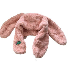 (Pink) Funny Rabbit Hat Scarf New Year Halloween Party Decorations Festive Stage Shows Long Ear Oversized Hats Headdress White
