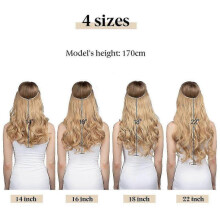(12inch) Adjustable Headband Invisible Wire Hair Extensions Highlight Long Curly Synthetic Hairpiece For Women 6t30 -CHAN