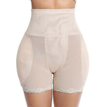 (XL) 2pcs Women's Hip Lifting Body Shaper Hip Pad Enhancement Underwear High Waisted Body Shaping Breathable Ladies Compression Shorts -CHAN