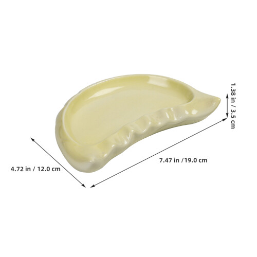 Water Dumpling Teller Kind 19X12X3,5 Cm Beige 1