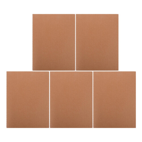 5Stk A4 Leeres Notizbuch 36 Blatt Kraft Einband