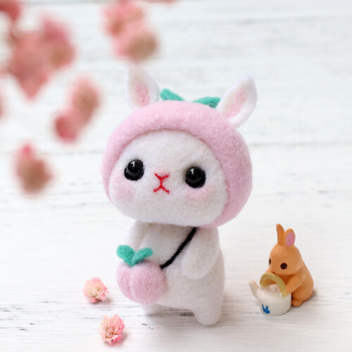 4 Sets Mini Rabbit Joy Wollfilz Materialpaket Für Den Haushalt 2