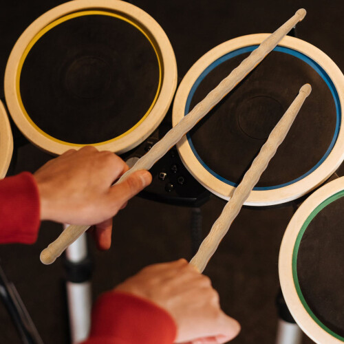 Bongos Trommel Übematte Mit 5A Drumsticks 2