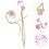 5St Rosé Car Perfume Bottle Pendant Essentiële Diffuser Decor 10