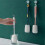 (Light Blue)Long Handle Telescopic Glass Cup Bottle Sponge Brush for Kitchen Cleaning 4