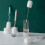 (Light Blue)Long Handle Telescopic Glass Cup Bottle Sponge Brush for Kitchen Cleaning 2