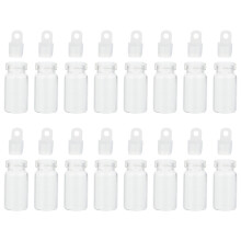 30 Stk Mini Transparente Glasflaschen Leer Mit Verschlüssen