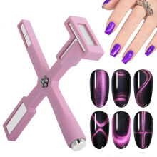 (pink) 5 in 1 Multi-Function Magnet Stick 3D Magnetic Cat Eye Gel Polish Nail Tool