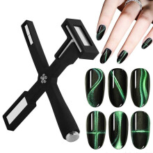 (black) 5 in 1 Multi-Function Magnet Stick 3D Magnetic Cat Eye Gel Polish Nail Tool