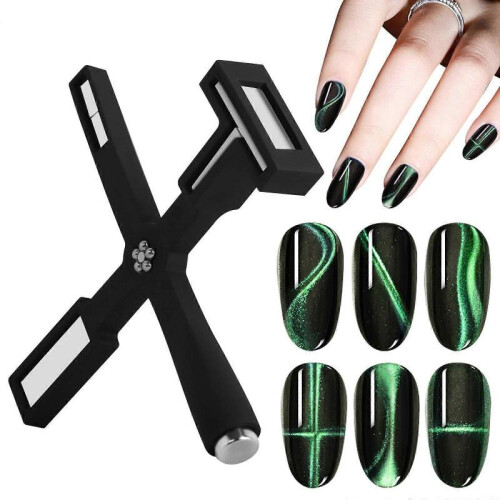 (black) 5 in 1 Multi-Function Magnet Stick 3D Magnetic Cat Eye Gel Polish Nail Tool