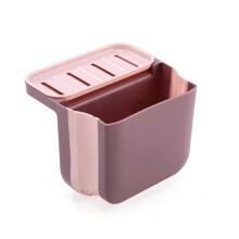 (Pink) . Shelf Suction Cup . Hanging Drain Basket Bowl Sponge Holder