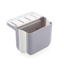 (Grey) . Shelf Suction Cup . Hanging Drain Basket Bowl Sponge Holder