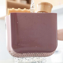 (Blue) . Shelf Suction Cup . Hanging Drain Basket Bowl Sponge Holder