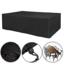 (160x130x90cm)64 Sizes Waterproof Outdoor Patio Garden Furniture Covers Rain Snow Chair Covers (black) -CAN-2025