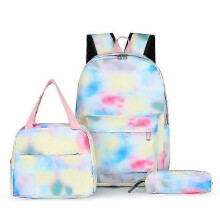 (Color1)3-In-1 Girls School Backpack Set- Lunch Box Pencil Case Included For Elementary Students_jc -CN