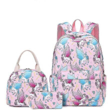 (Color3)3-In-1 Girls School Backpack Set- Lunch Box Pencil Case Included For Elementary Students_jc -CN