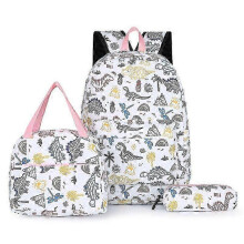 (Color4)3-In-1 Girls School Backpack Set- Lunch Box Pencil Case Included For Elementary Students_jc -CN