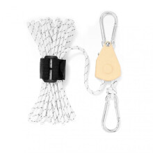 (Small Size, White) Portable Adjustable Fix Camping Rope Wear-resistance Camping Pulleys Adjuster for Outdoor