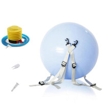 (45cm, Blue) Auxiliary Ball,Assist Ball,Multifunctional Ball Balance Ball,Adjustable Shoulder Straps Anti Slips Stretch Training Fitness Ball