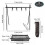 (S) Outdoor Cookware Hanging Rack with Under Net Bag Hanging Organizer ... 1