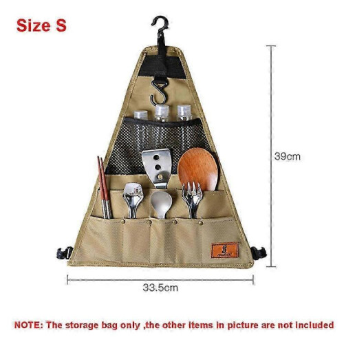 (Size S) Outdoor Cookware Hanging Rack with Under Net Bag Hanging Organizer ... 1
