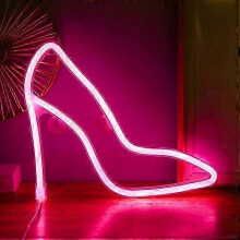(Pink Light) LED High Heels Neon Modeling Lights Bar Cafe Decoration Lights Lights
