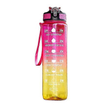 (Style 1) Motivational Water Bottles with Time Marker, Sports Water Bottle