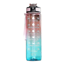 (Style 4) Motivational Water Bottles with Time Marker, Sports Water Bottle