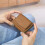 (Coffee)Women's Small Trifold Wallet with Coin Pocket, RFID Blocking, Compact Size, Genuine Leather 4