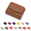 (Coffee)Women's Small Trifold Wallet with Coin Pocket, RFID Blocking, Compact Size, Genuine Leather 2