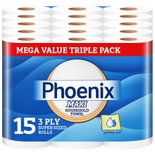 Phoenix 3 Ply 15 Maxi Kitchen Towel Super Sized
