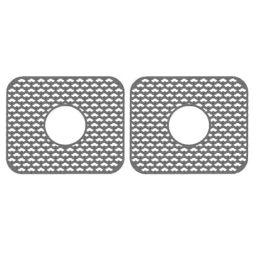 (2,grey)2PCS Silicone Sink Protector - Heat Resistant Kitchen Gadgets for Drain, Folding & Non-Slip
