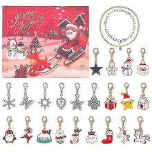 (Christmas D)Christmas Alloy Blind Box Advent Calendar with Bracelet and Ornament Collection