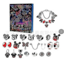 (Mickey Mouse B)Christmas Alloy Blind Box Advent Calendar with Bracelet and Ornament Collection