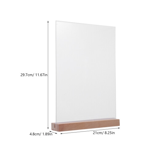 Acryl Schildhalter Aus Holz Transparent 1 1