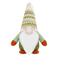 (Striped Hat) 10 Inch Green Cloth Christmas Hat XSW-A0154AB for Holiday Gifts