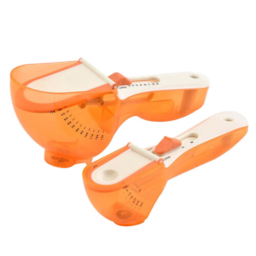 Messlöffel Set Kunststoff Orange Fürs Backen 1