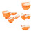 Messlöffel Set Kunststoff Orange Fürs Backen 5