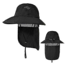 (adult, unisex) Men's Spf 50+ Sun Protection Cap With Wide Brim And Neck Flap Db