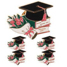 5 Absolventenmütze Etikett Pin Brosche Studenten Unisex