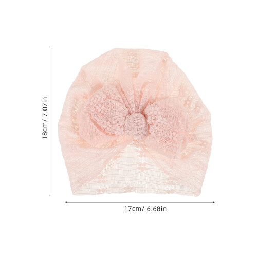 Lace Hat Mütze Neugeborenen Polyester Pink 1