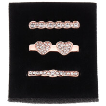 3 Riemen-Dekorativer Ring Mini Damen-Alloy-Silikonring