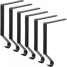 (Black) Christmas Metal Mantel Stocking Hanger Hooks