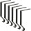 (Black) Christmas Metal Mantel Stocking Hanger Hooks 1