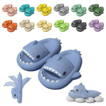 (42 43, blue) Shark Couple Slippers for Men Women Kids | EVA Flip Flops | Outdoor Platform Cartoon Non-Slipping Shoes